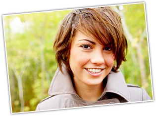 photo of teen girl smiling